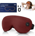Cordless Heated Eye Mask for Dry Eyes,Electric Warm Compress for Fast Eye Relief Rechargeable USB Heat Relax Mask for Sleep Red
