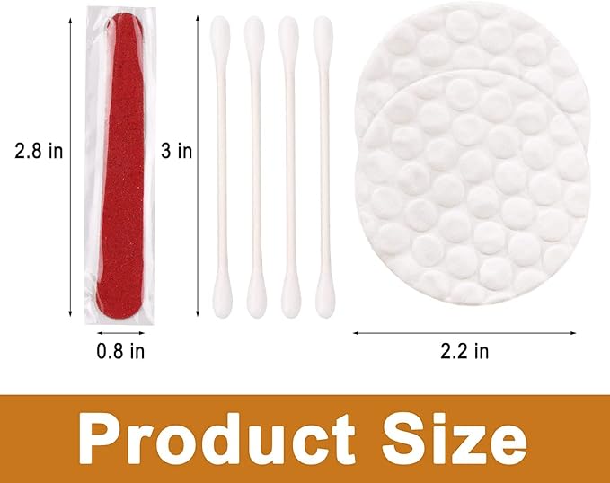 50 Sets Personal Hygiene Kit Basic Toiletry Kits Homeless Supplies Bulk Bundle with Bulk Hotel Amenities Kit, Include Cotton Pads, Cotton Swabs, Nail File (Paper Sticks)