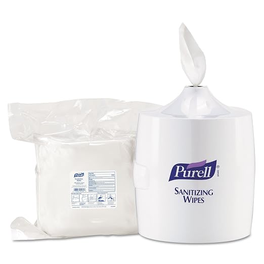 PURELL Hand Sanitizing Wipes Wall Mount Dispenser, White, High Capacity Dispenser for PURELL 1200/1500 Count Hand Sanitizing Wipes Containers (Pack of 1) – 9019-01