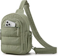BAGSMART Small Sling Bag for Women, Puffer Crossbody Bag Purses Hobo Handbag Fanny Packs for Travel Hiking