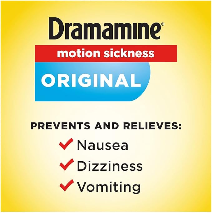 Dramamine Motion Sickness Family Pack | kid's Chewable Tablets & Original Formula