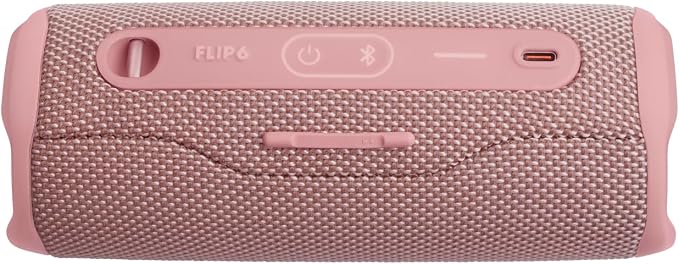 JBL Flip 6, Pink - Waterproof, Portable & Durable Bluetooth Speaker - Up to 12 Hours of Wireless Streaming - Includes Noise-Canceling Speakerphone, Voice Assistant Connect+