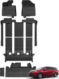Floor Mats for Toyota Sienna 2021-2026, All Weather Floor Mats Lower Trunk Cargo Liner Accessories, Full Coverage Set (Fit 7 Seats)