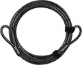30FT Security Steel Cable with Loops, 3/8 inch (10 mm) Thick Heavy Duty Vinyl Coated Braided Lock Cable, Cut Resistant & Weatherproof Anti Theft Wire Cable for U-Locks and Padlocks(20/30/40 ft)