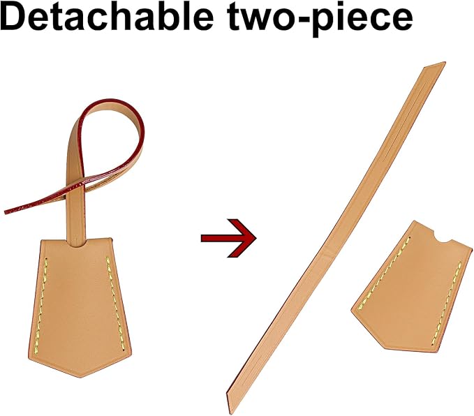 Genuine Leather Bag Decorative Hang Tag for Speedy 25 30 35,Luggage Tag, Suitcase Tag(TAG-Amber)