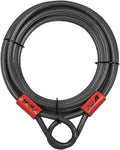 BV Heavy-Duty 30FT Security Cable with Loops - 10mm (3/8 Inch) Cut-Resistant Braided Steel Cable - Versatile & Weatherproof - Security Chain for Padlock, Chain Lock, Wire Lock
