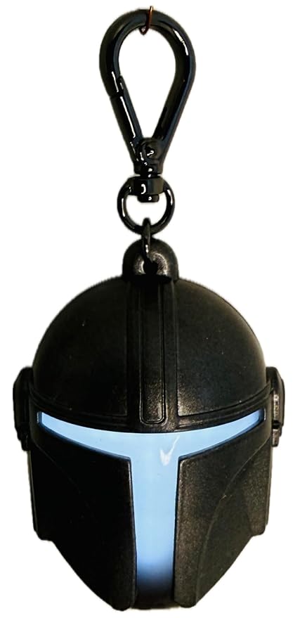 Bath & Body Works Silver Metallic Light-Up Helmet PocketBac Holder – Hand Sanitizer Case Clip