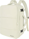 Taygeer Large Travel Backpack, 17 inch Laptop Backpack for Women, Airline Approved Personal Item Mochila, 40l Lightweight Luggage Carryon Work Bag for friend and Ladies Business Travel Hiking, Beige