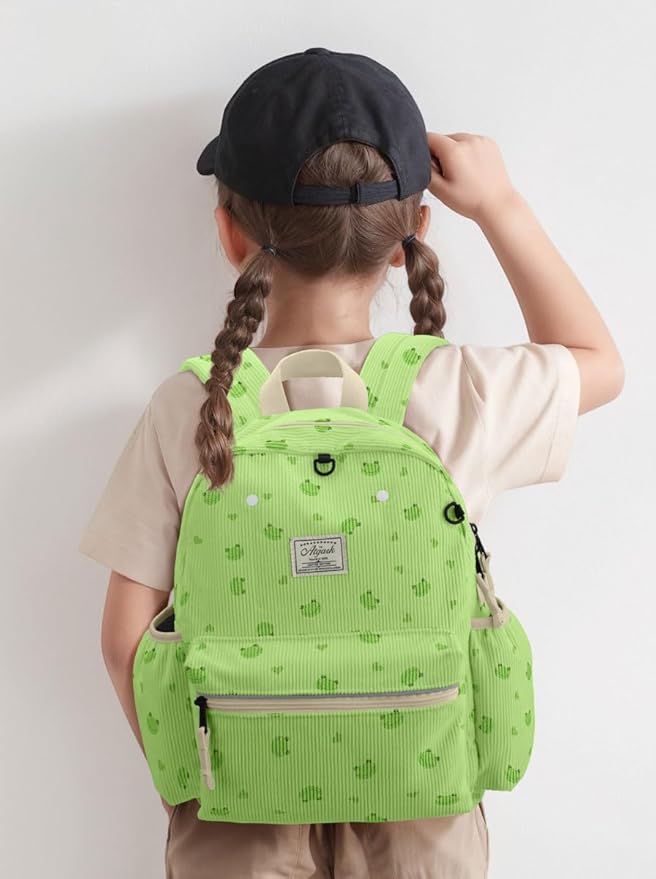 atgark Corduroy Toddler Backpack for Boys 2-5: Preschool Backpack for Boys