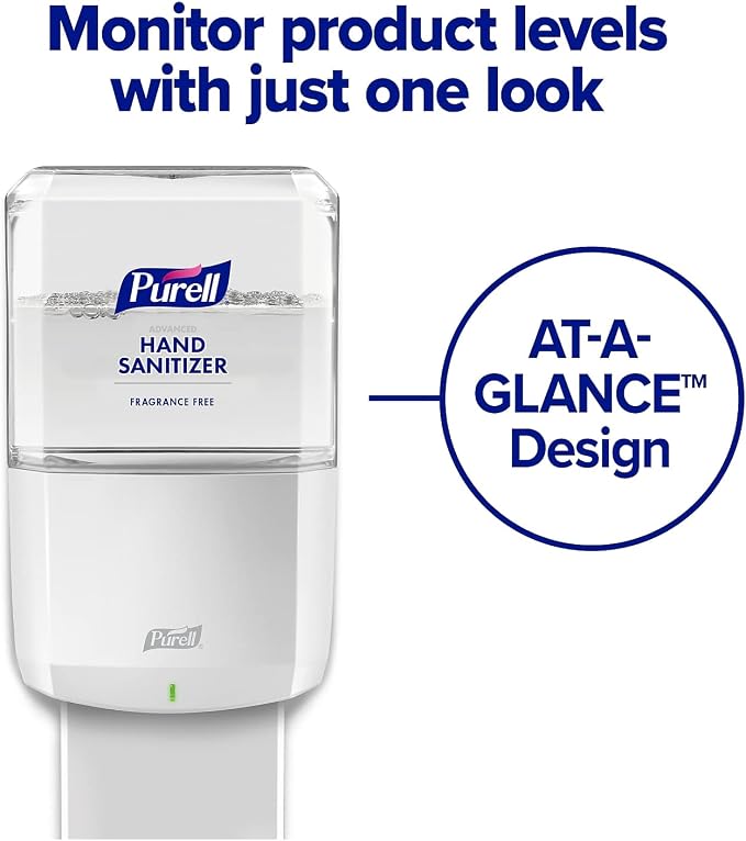 PURELL ES8 Automatic Hand Sanitizer Dispenser with Energy-on-the-Refill, White, for 1200 mL PURELL ES8 Hand Sanitizer Refills (Pack of 1) - 7720-01