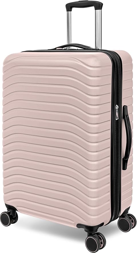 Everest Expandable Hardsided Spinner (Pink, 3 Piece Set (28", 24", 20"))