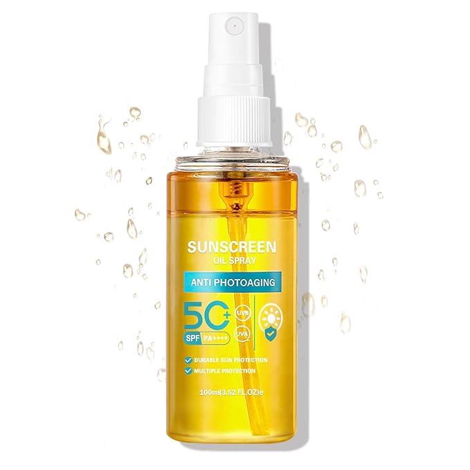 Sunscreen Oil Body Sunscreen Spray Spf 50 Hydration Glow Mist Lightweight Spf Body Oil,Refreshing Spray,Suitable for All Skin Types