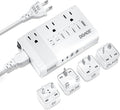 DOACE 220V to 110V Converter for European Travel - 350W 7 in 1 Voltage Converter US to Europe with 3AC, 2QC+2PD for Using U.S. Devices Abroad - Hair Straightener Shaver Toothbrush Laptop Camera Phone