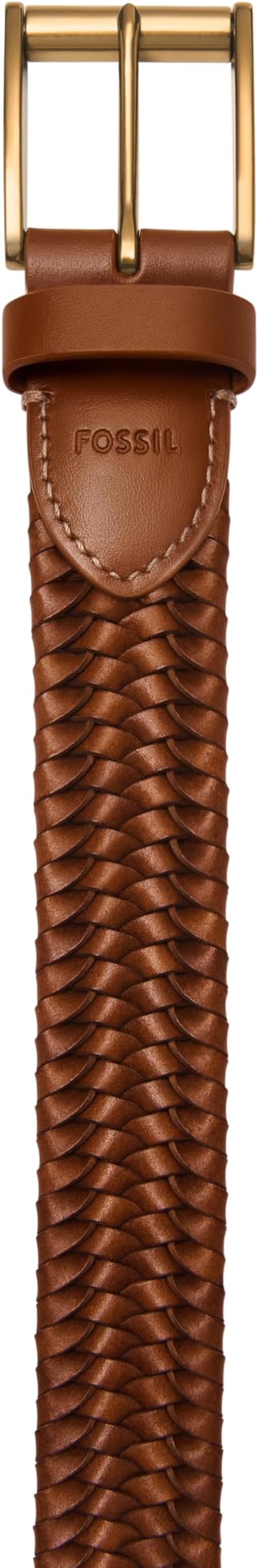 Fossil Brown Leather Belt for Men