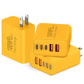 QZIIW USB C Wall Fast Charger Block, 100W 5-Port Type C Fast Charging Block 3 Pack-PD Power Charger Adapter QC 3.0 USB Multiport Charger Brick for iPhone 17 16, Samsung Series MacBook/Air, iPad, etc.