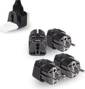 OREI European Adapter Plug, Travel Adaptor for Europe Schuko Countries 2 in 1, for Germany France Iceland Netherlands Russa Greece Spain - Safe Grounded Connection - Universal Socket - 4 Pack