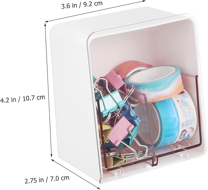 MAGICLULU 4pcs Cotton Swab Holder Double Compartments Space-saving Design for Organized Bathroom and Vanity Storage Capacity Cotton Pad and Dispenser Panel for Easy Access