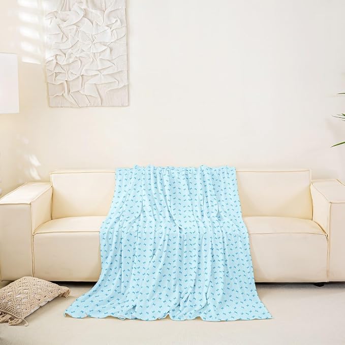 Blue Bow Non Slip Covers Sofa Covers for 3 Cushion Buffalo Plaid Decor Bowknot Dog Pet Couch Protector Kawaii Bow Tie Washable Anti-Slip Couch Cover Geometric Lattice Abstract Grid Sofa Cover,91"x118"