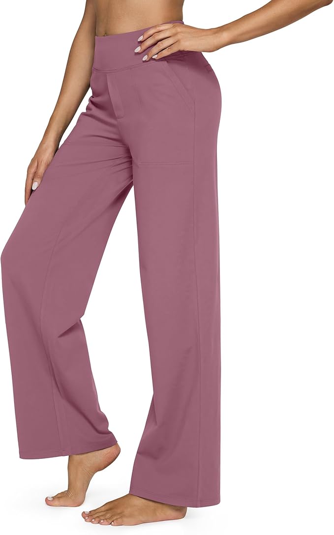 G4Free EverGoing Yoga Pants Women Wide Leg Pants with Pockets High Waist Stretch Dress Casual Sweatpants Petite/Regular/Tall