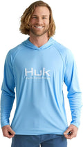 HUK Mens Pursuit Vented Long Sleeve Hoodie, Fishing Shirt with Hood