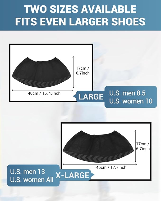 Buself 100 Count Shoe Covers Disposable Non-Slip, Premium Cloth Boot Covers, Slip-resistant, Durable, Breathable, Non-toxic, Recyclable