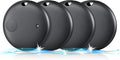 Air Tracker Tags-4 Pack, Smart Bluetooth Tracker Works with Apple Find My (iOS Only), Item Finder Key Finder with Replaceable Battery, Tracker Tag Locator for Keys, Luggage, Suitcases and Bags (Black)