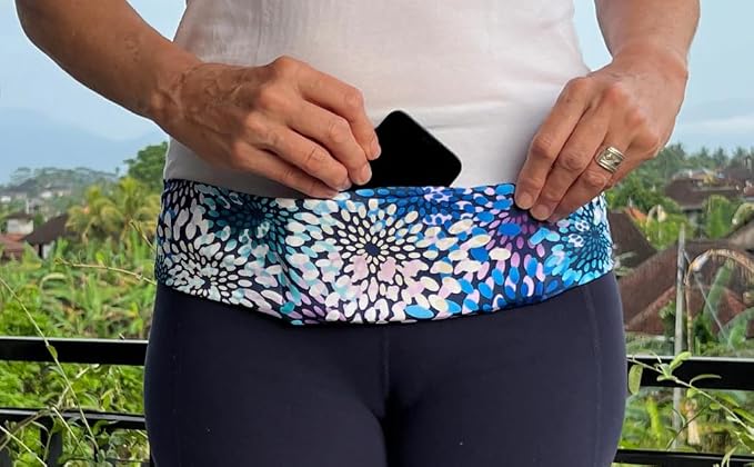 BANDI Running Belt for Women & Men – USA Made No-Bounce Adjustable Waist Pack & Secure Fanny Pack – Fits All Phones, Gels & Essentials – Zipper-Free, Medical Device Friendly