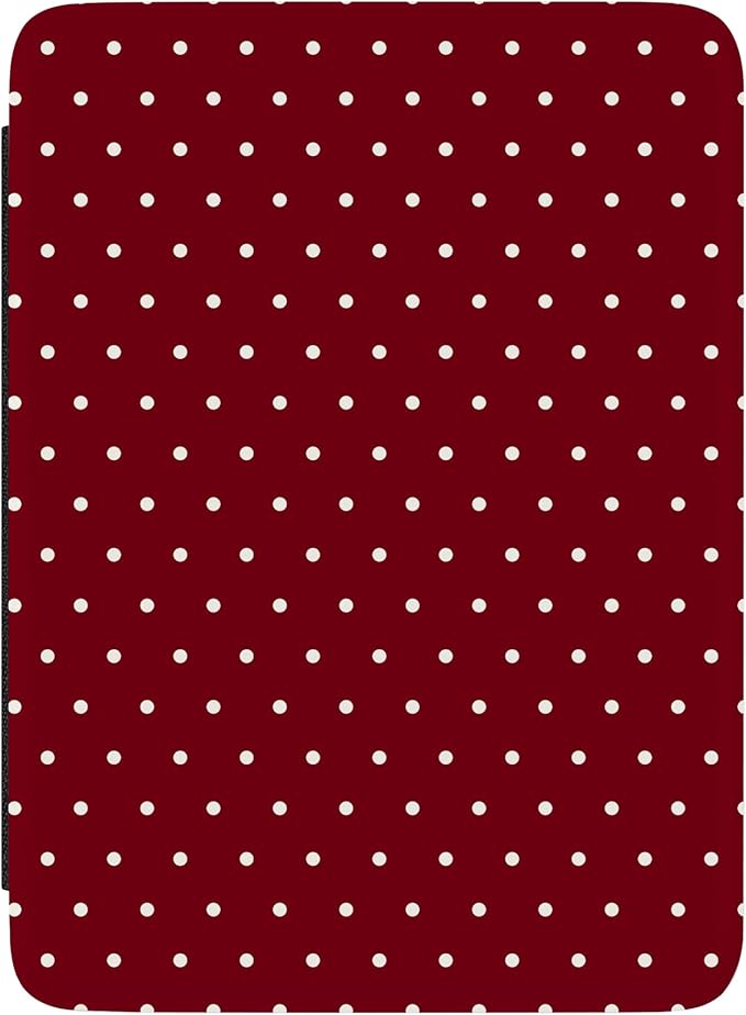 Casely Kindle Case | On the Dot | Maroon Polka Dot | Compatible with 7” Kindle Colorsoft and 7” Kindle Paperwhite (12th Gen)