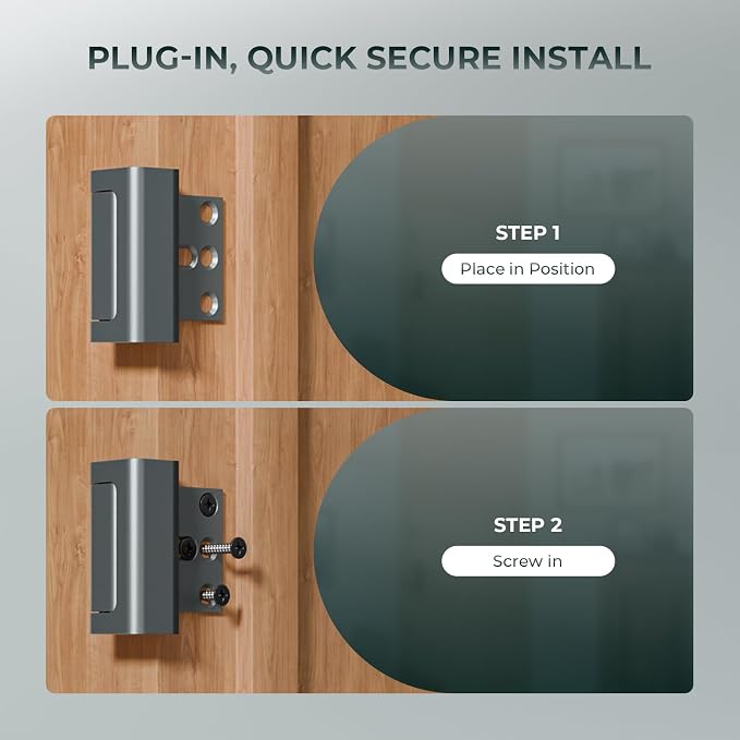 Greatalent 3Pack Home Security Door Reinforcement Lock Childproof, Door Lock for Kid Safety, Door Latch Stopper for Front Door Inside Top of Door, Aluminum Construction Finish