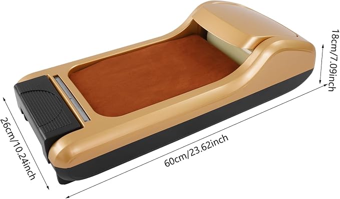 Automatic Shoe Covers Dispenser Shoe Covers Disposable Dispenser Portable Shoe Covers Disposable Waterproof Shoe Covers, Dust Proof, for Home, Shop and Office (Gold / 3 Roll Shoe Film)