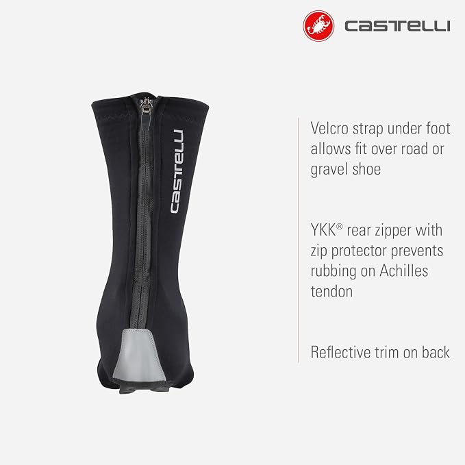 CASTELLI Women’s Espresso 2 Shoecover, Windproof Water-Resistant Bootie for Road & Gravel Cycling