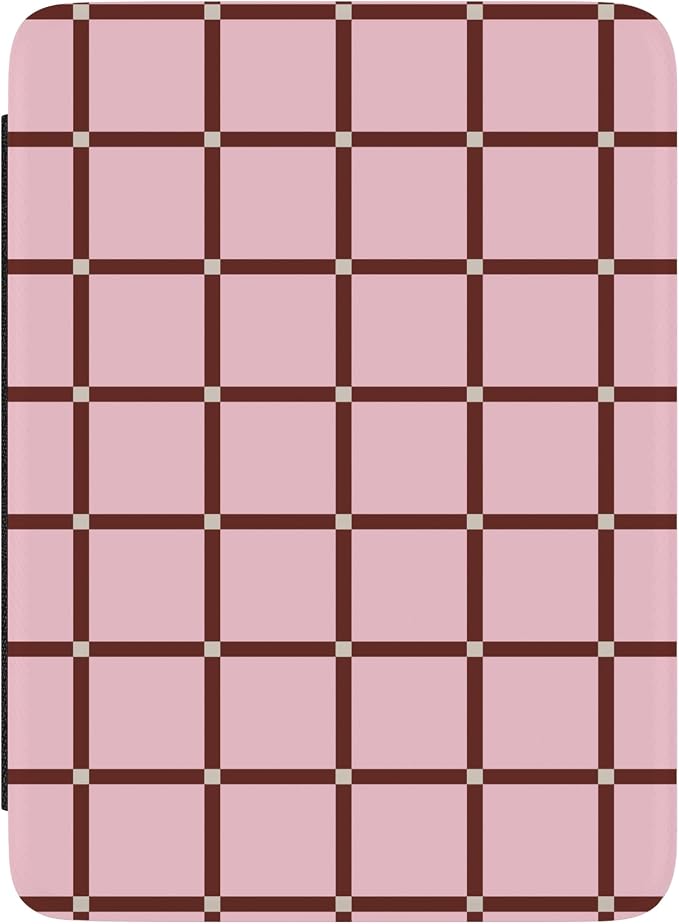 Casely Kindle Case | Uptown Gridlock | Pink Checkerboard | Compatible with 7” Kindle Colorsoft and 7” Kindle Paperwhite (12th Gen 2024 Models)