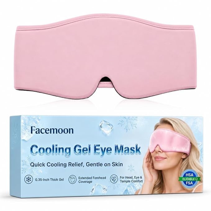 Cooling Face Mask for Morning Routine: Self Care Gifts for Women - Gel Eye Mask for Eye Care,Reduce Puffiness - Flexible Cold Compress for Skincare & Home Spa,Ice Pack Gift for Mom, Valentines Day
