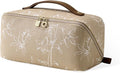 EACHY Makeup Bag, Makeup Organizer Toiletry Bag for Women, Travel Cosmetic Bag with Handle & Compartments