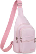 Banelu Sling Backpack Crossbody Bags for Women, Small Sling Bag Cross Body Bag for Outdoors Sports Hiking - Pink
