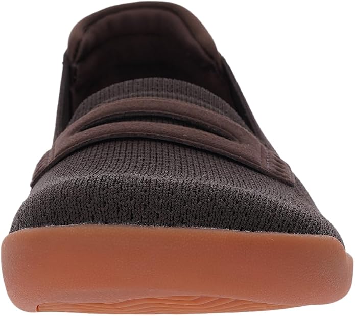 WHITIN Women's Round Toe Slip On Penny Loafers | Wide Barefoot Flats with Breathable Knit