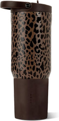 HydroJug Sport 20 oz Insulated Stainless Steel Water Bottle, Brown Leopard
