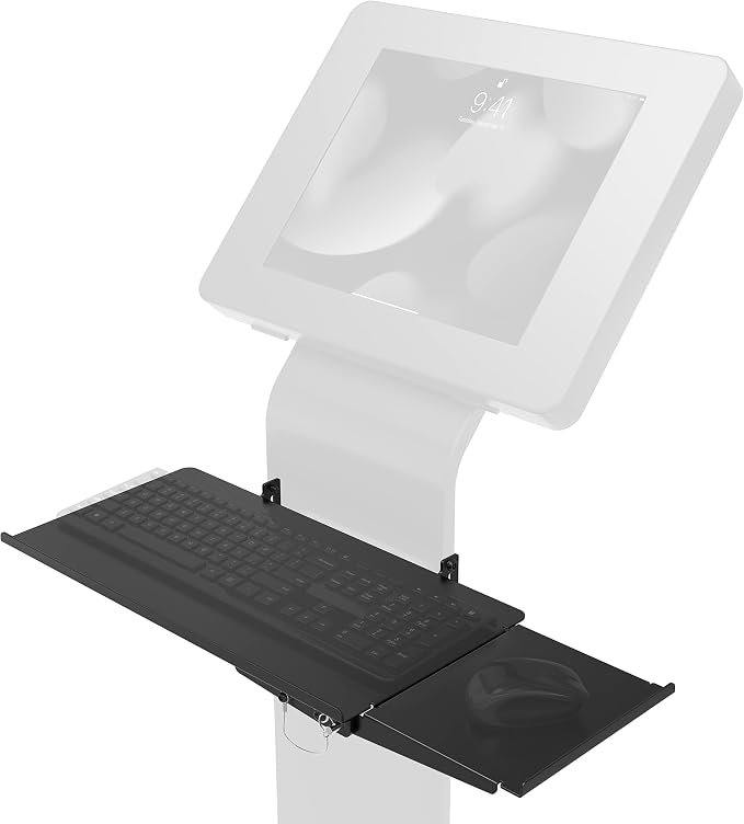 Add-on Keyboard Tray – CTA Add-on Keyboard Tray for Floor Stands & CTA Products – Black (ADD-KBTB)