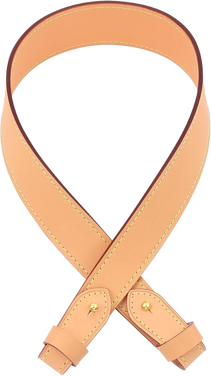 jiesinlov Vachetta Leather Replacement Straps Purse Shoulder Strap for Gracefull Bags (W1.4in,L25in-Beeswax)