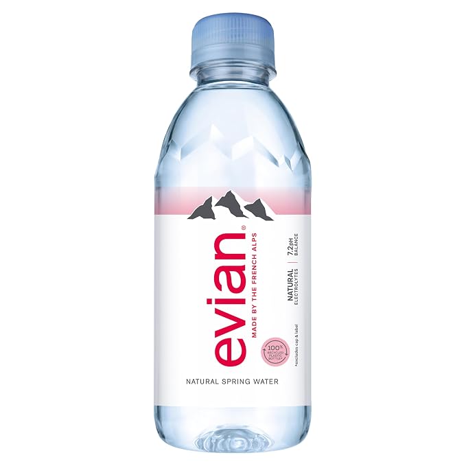 Evian Natural Spring Water, 330 ML (11.15 fl oz) bottles, 24 pack