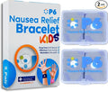 P6 Motion Sickness Bands for Kids Children’s Wristbands for Anti Nausea Sea Cruise Travel Car Sickness All-Natural Non Drowsy Relief Acupressure Treatment (2 Pack, Grey - Grey)