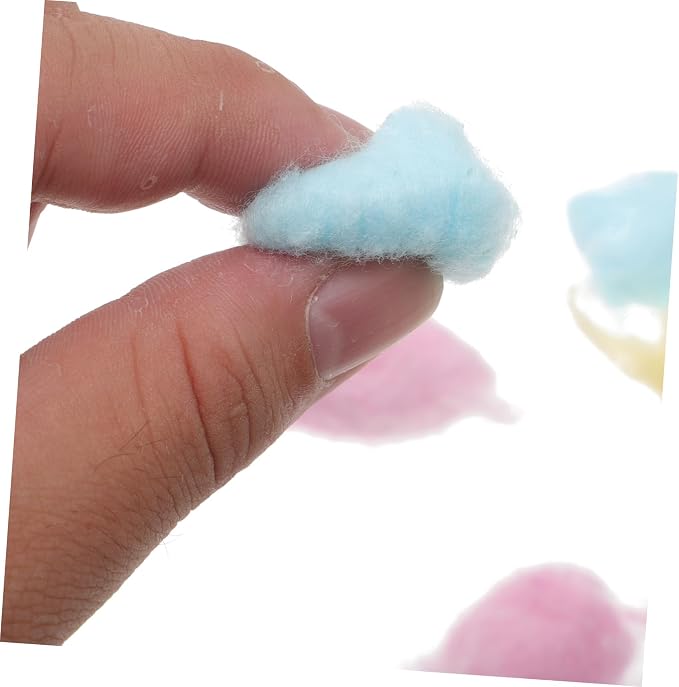 1Pack Colored Cotton Balls for Newborn Face Cleaning Soft Absorbent Cotton Balls for Makeup Removal and Crafts