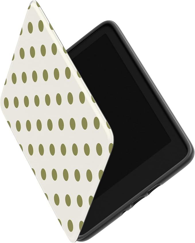 Casely Kindle Case | Spotted in SoHo | Green Polka Dot | Compatible with 7” Kindle Colorsoft and 7” Kindle Paperwhite (12th Gen 2024 Models)