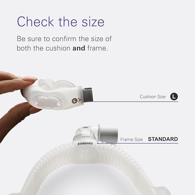 Resmed AirFit P30i Standard Frame System - Replacement CPAP Frame System with Nasal Pillows Cushion - Headgear Not Included - Large
