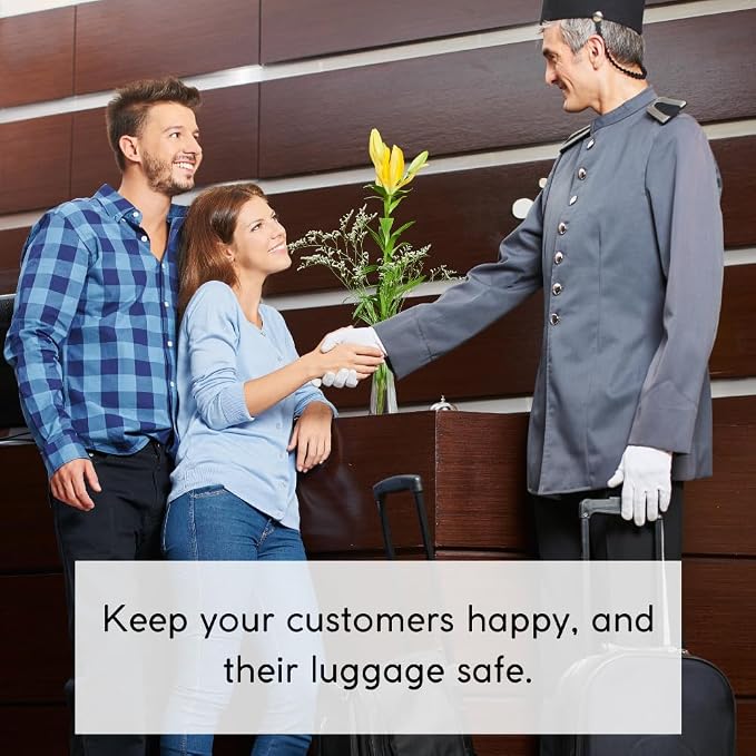 Front Desk Supply Hotel Luggage Claim Tags with Numbered Stickers & Tear-Off Claim Ticket – High-Visibility Baggage Management Tags for Hotels, Group Travel, Valet & Guest Storage – 1,000 Pack