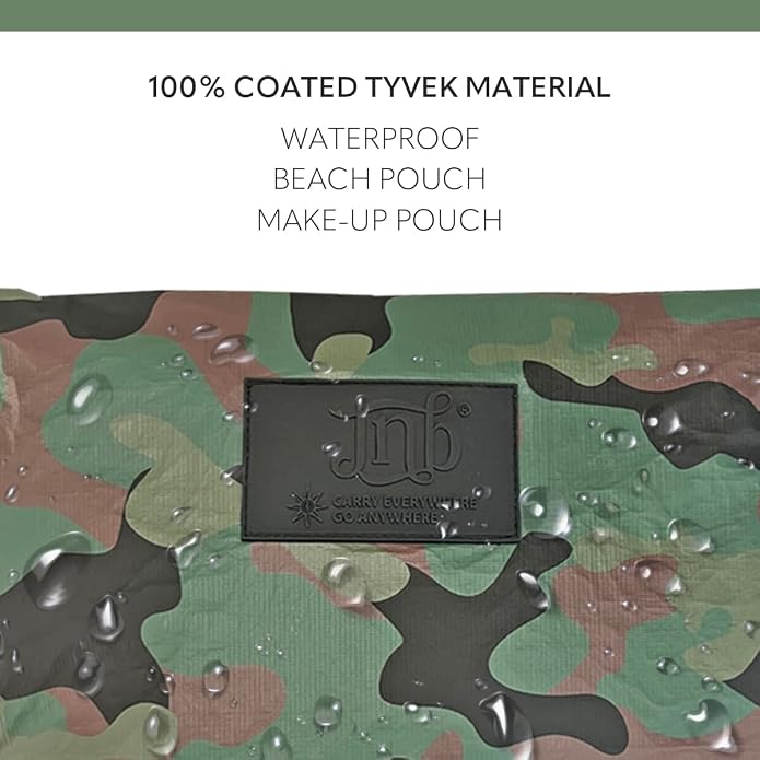 100% Coated Tyvek Material, Beach Pouch, Waterproof Pouch for Beach, Makeup Pouch, Wet Dry Bag,Clutch