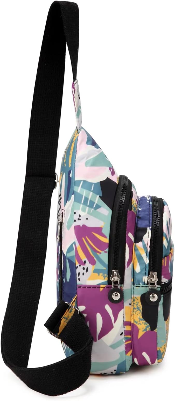 EVANCARY Small Sling Bag for Women Men, Sling Backpack Chest Daypack Crossbody Bag for Travel Outdoor Hiking