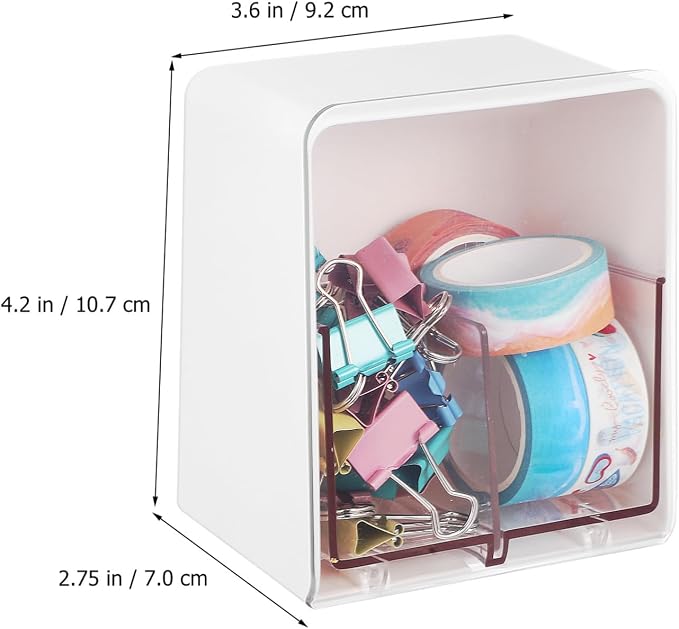 Cabilock 4pcs Cotton Pad Dispenser Lid Cotton Swab Holder for Makeup Washable Rounds Organizer Double-compartments Box