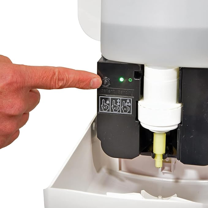 Kingdom Elite Series Automatic Touchless Hand Sanitizer Dispenser with Three Adjustable Dosage Settings Plus a Black Metal Stand for Your Liquid and Gel Hand Sanitizers (Personalized)