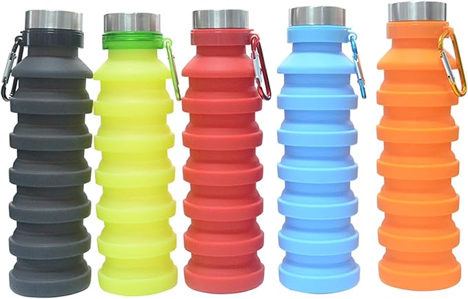 Water Bottle,Leak Proof Water Bottle,Sports Water Bottle,Water Bottle Creative Pure Color/Camouflage Silicone Folding Water Cup Portab Outdoor Riding Sports Large Capacity Portable Water Bottle Water